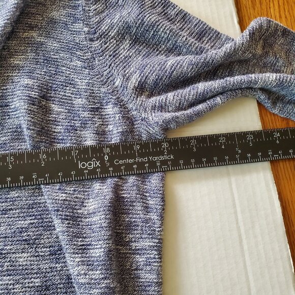 Marine Layer Nantucket Open Front Cardigan Medium Burnout Blue and White - Picture 11 of 16